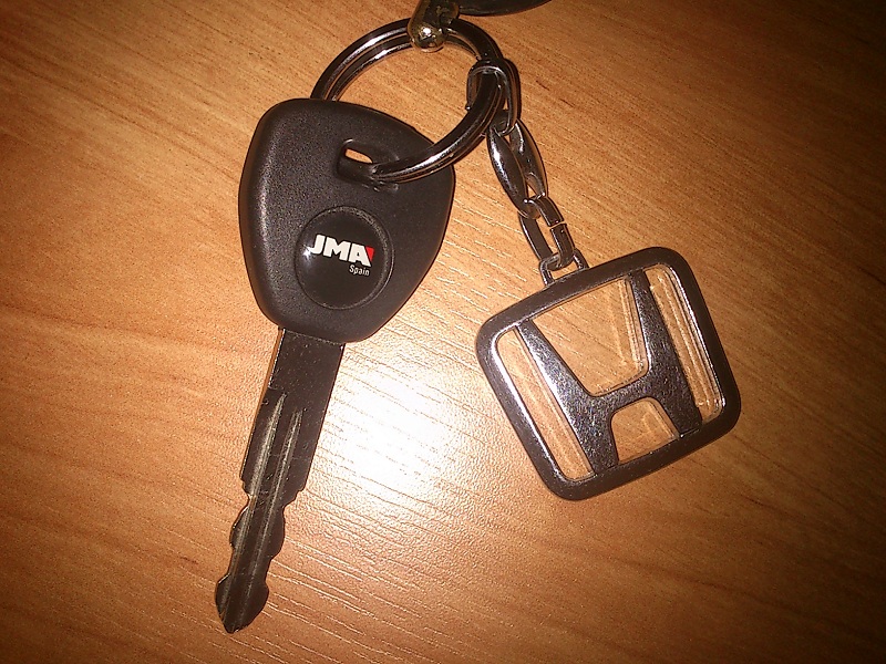 Kluč s čipom+privesok HONDA
